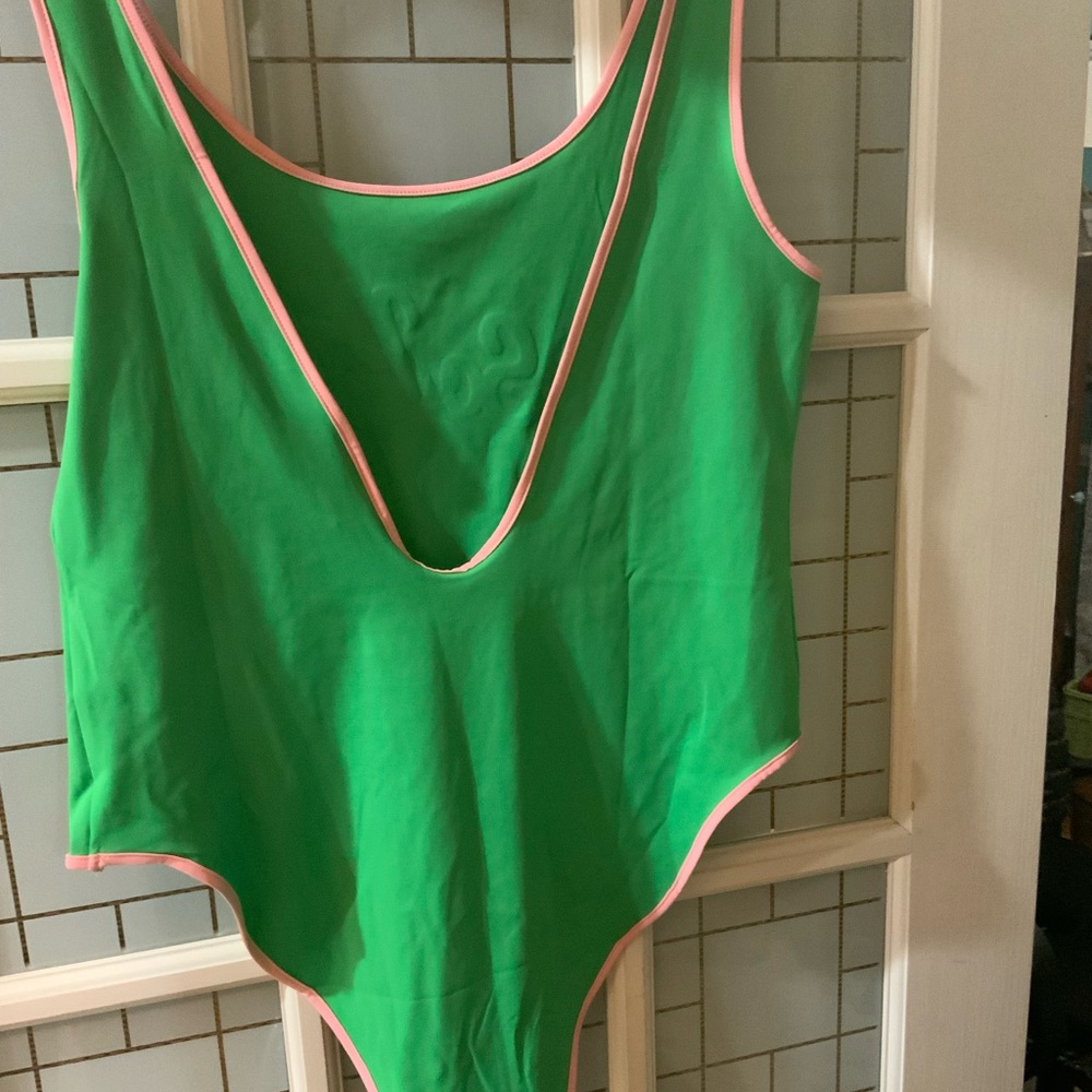 AKA Oh So Pretty PINK AND GREEN Swimsuit
Size: Large - Picture 4 of 12